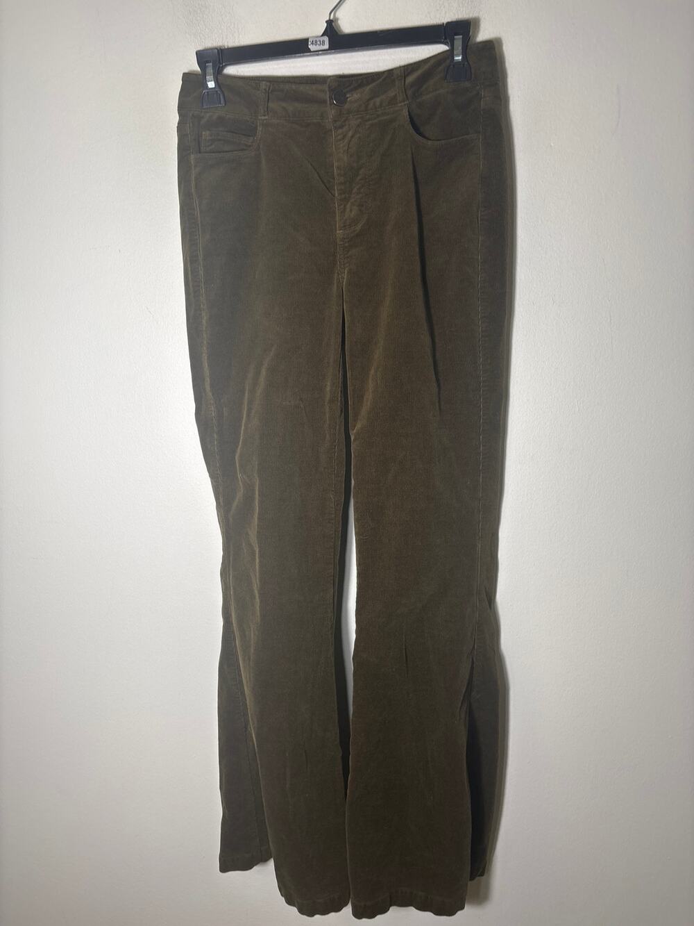 Paige Dark Green Cordoroy Boot Cut Ankle Jean Sz 26